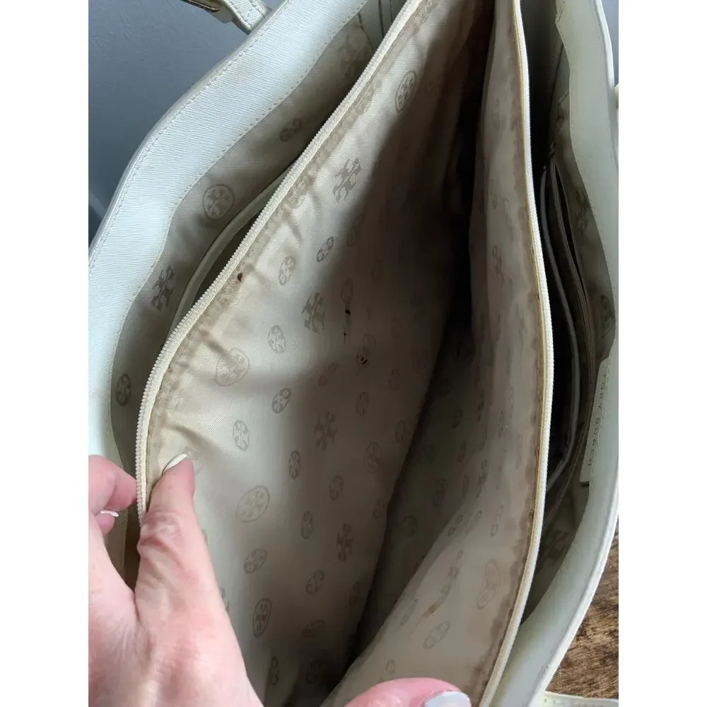 Tory Burch Cream‎ Large Leather shoulder bag